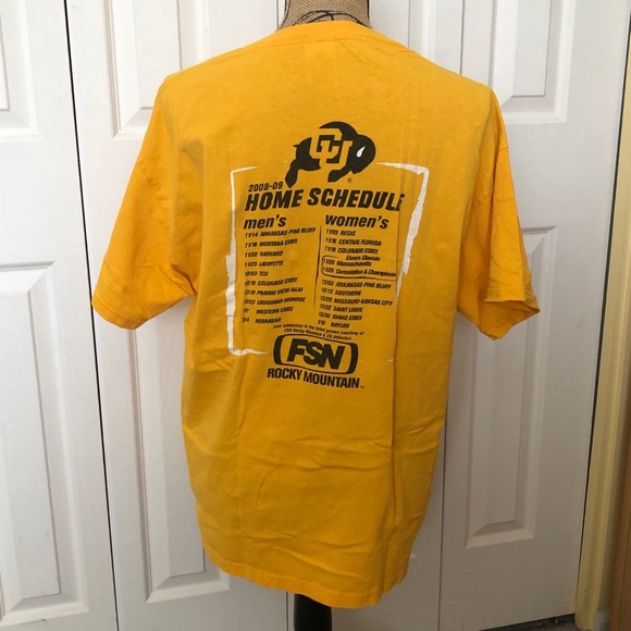 Colorado Basketball shirt w/ ‘08-‘09 game schedule - Picture 4 of 5
